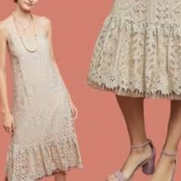 NWT ERI & ALI / ANTHROPOLOGIE Twilight Eyelash Lace Dress - XS - Picture 1 of 9